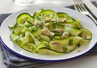 Courgettes crues au parmesan
